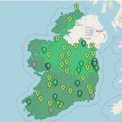 Screenshot of Air Quality map by EPA