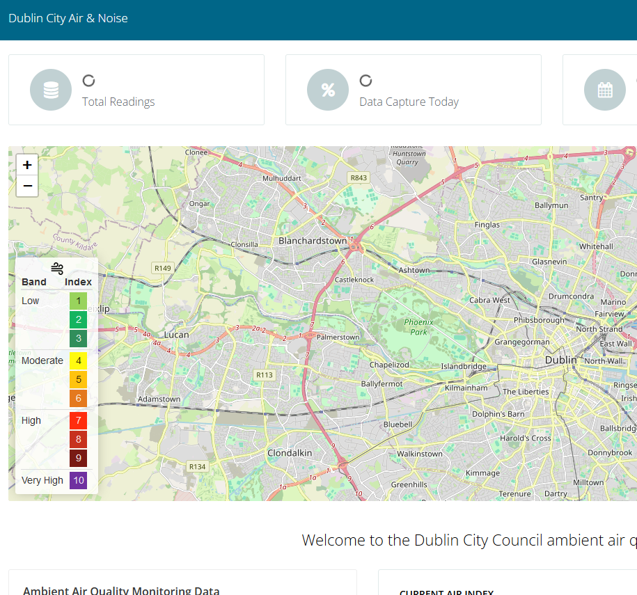 Dublin website on air quality